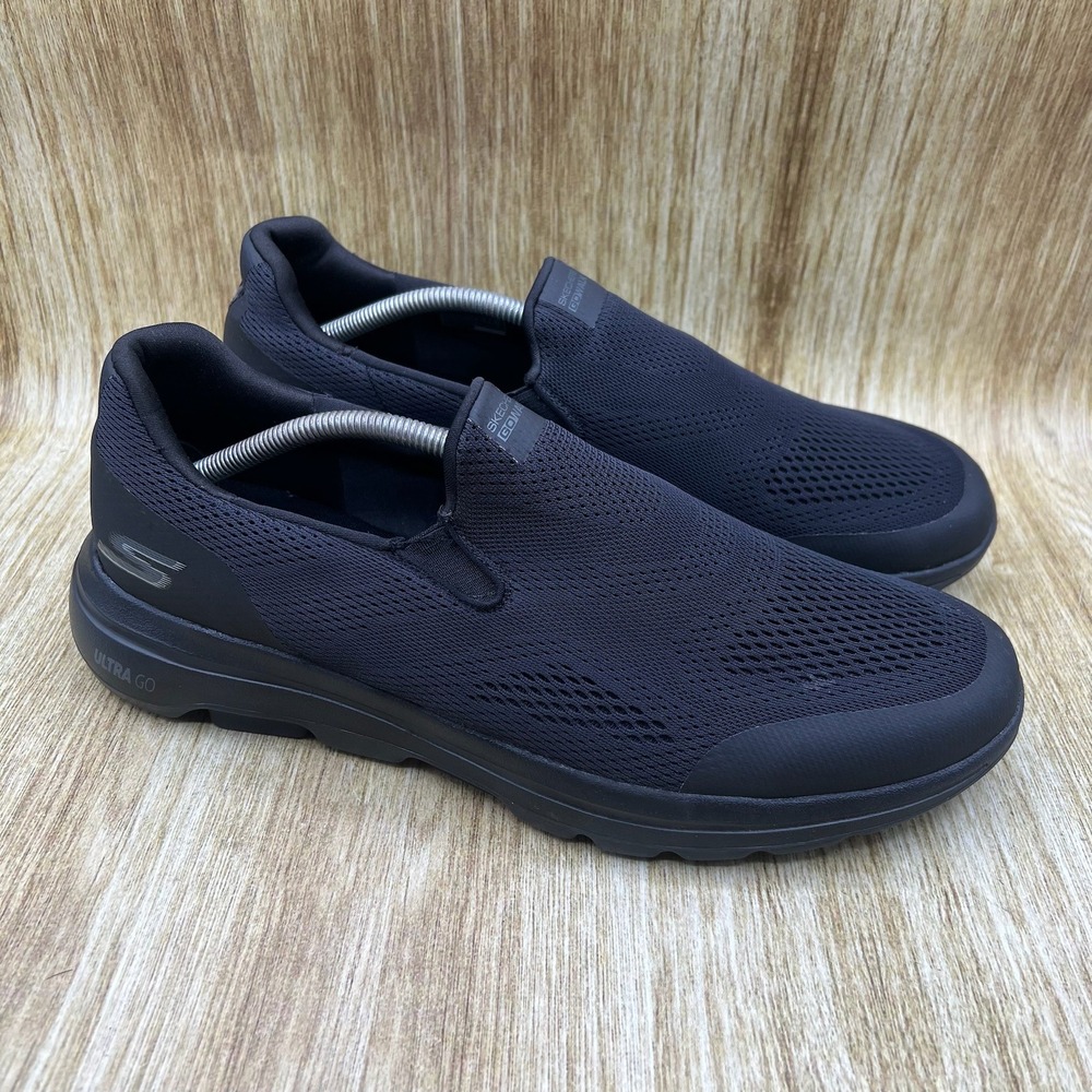 Skechers GOwalk Men's Size 12 Black Mesh Slip On Walking Shoes Sneakers 216039